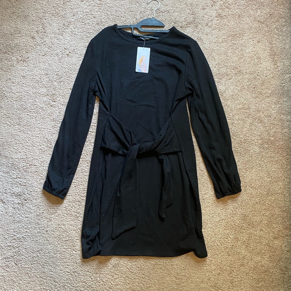 NWT large black long sleeve dress